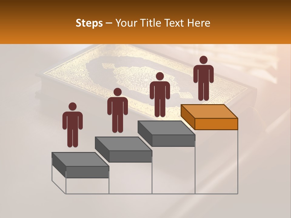 A Book Sitting On Top Of A Wooden Table PowerPoint Template