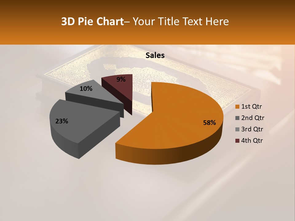 A Book Sitting On Top Of A Wooden Table PowerPoint Template
