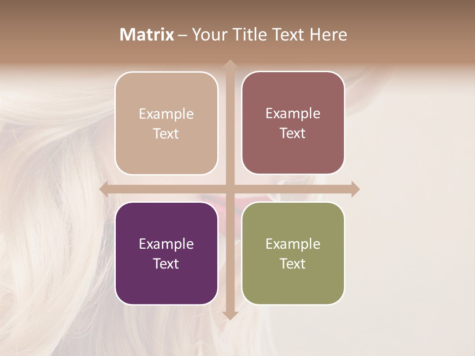 A Woman With Long Blonde Hair And Red Lipstick PowerPoint Template