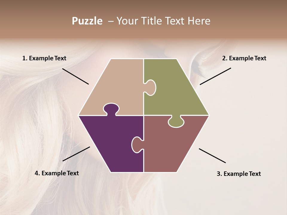 A Woman With Long Blonde Hair And Red Lipstick PowerPoint Template