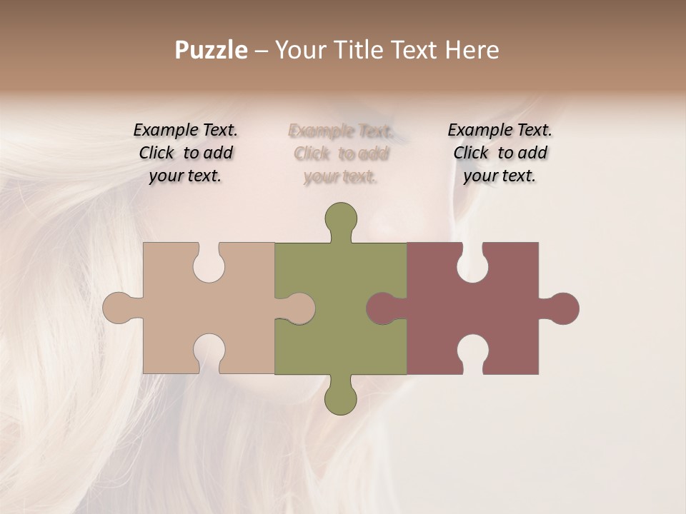 A Woman With Long Blonde Hair And Red Lipstick PowerPoint Template