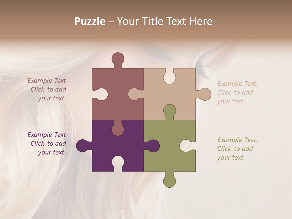 A Woman With Long Blonde Hair And Red Lipstick PowerPoint Template