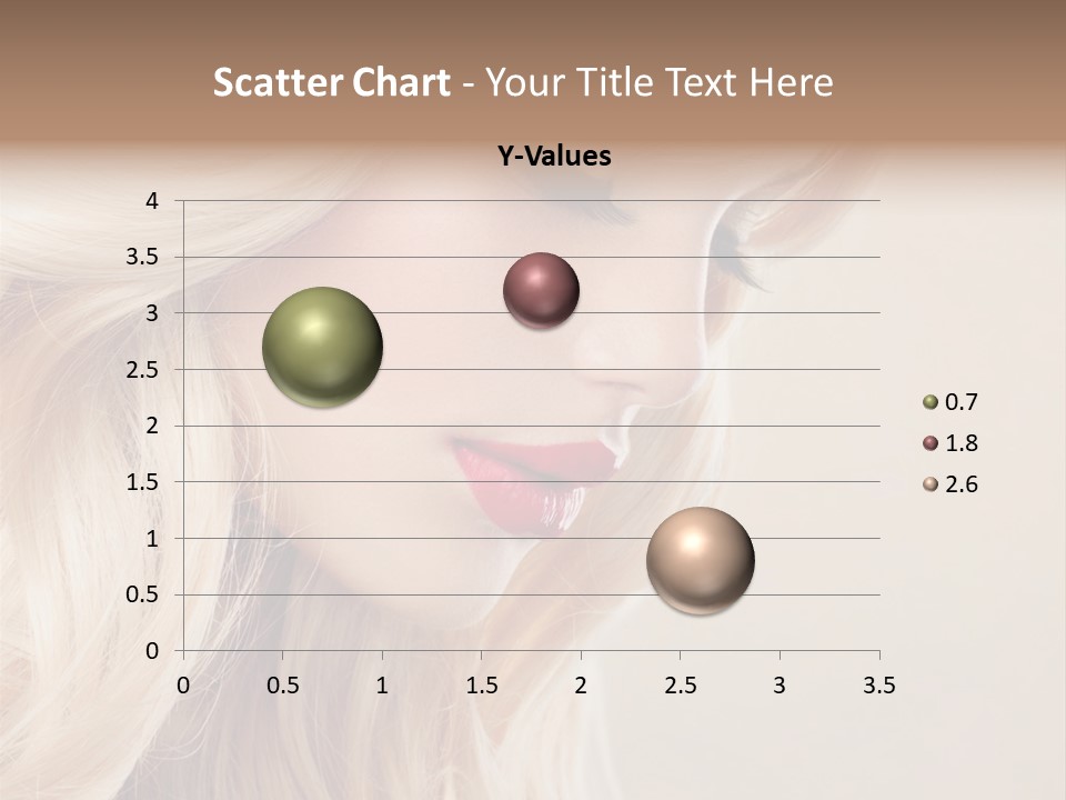 A Woman With Long Blonde Hair And Red Lipstick PowerPoint Template