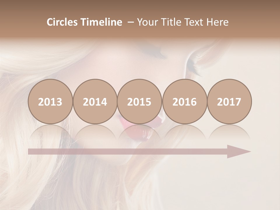 A Woman With Long Blonde Hair And Red Lipstick PowerPoint Template