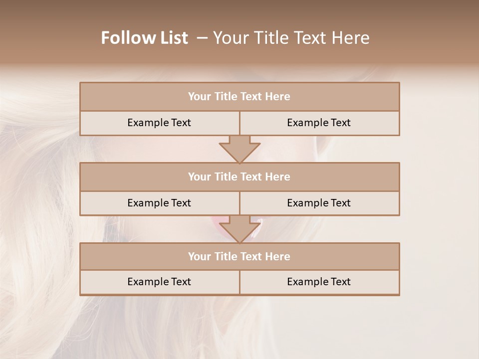 A Woman With Long Blonde Hair And Red Lipstick PowerPoint Template