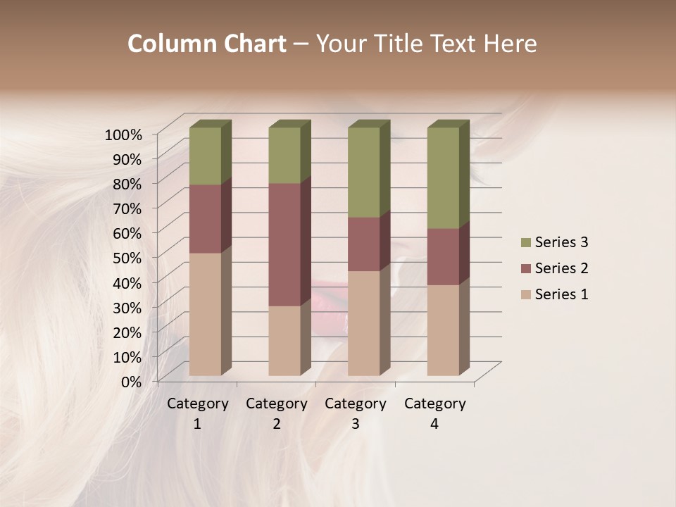 A Woman With Long Blonde Hair And Red Lipstick PowerPoint Template