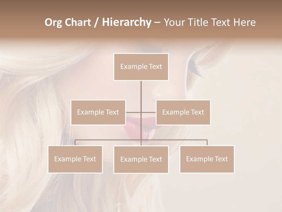 A Woman With Long Blonde Hair And Red Lipstick PowerPoint Template