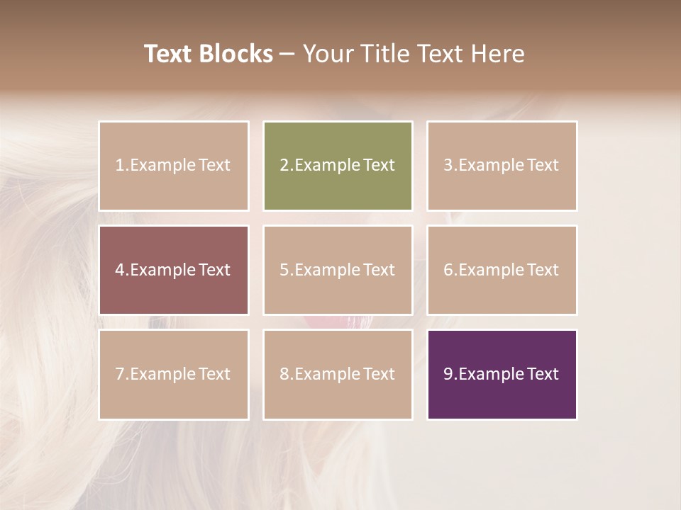 A Woman With Long Blonde Hair And Red Lipstick PowerPoint Template