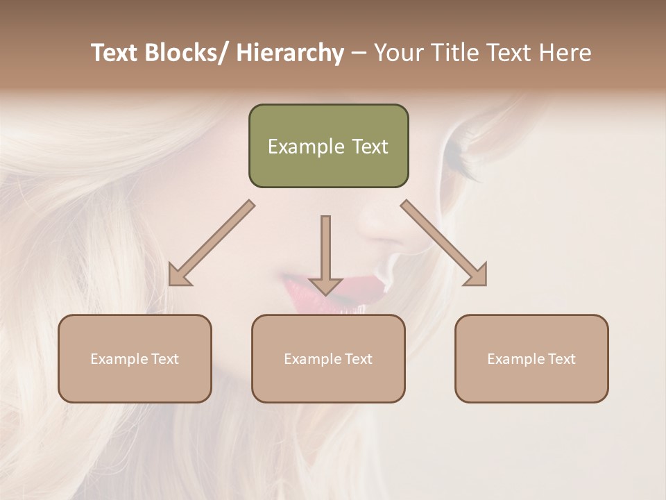 A Woman With Long Blonde Hair And Red Lipstick PowerPoint Template