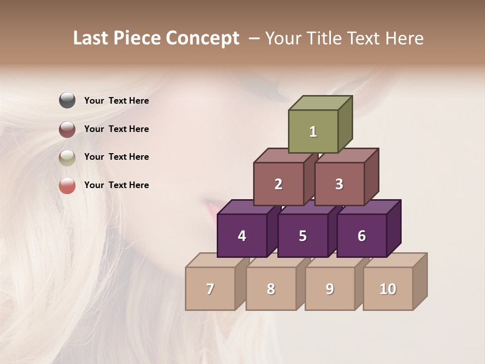 A Woman With Long Blonde Hair And Red Lipstick PowerPoint Template