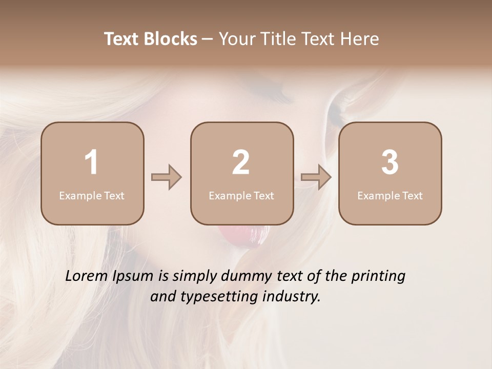 A Woman With Long Blonde Hair And Red Lipstick PowerPoint Template