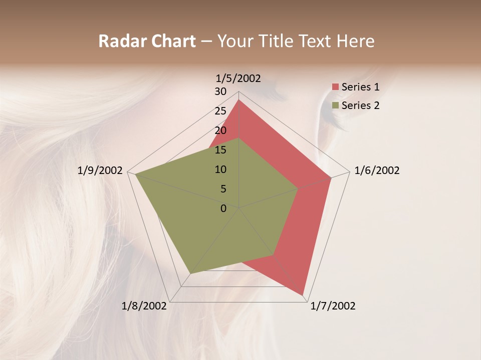 A Woman With Long Blonde Hair And Red Lipstick PowerPoint Template