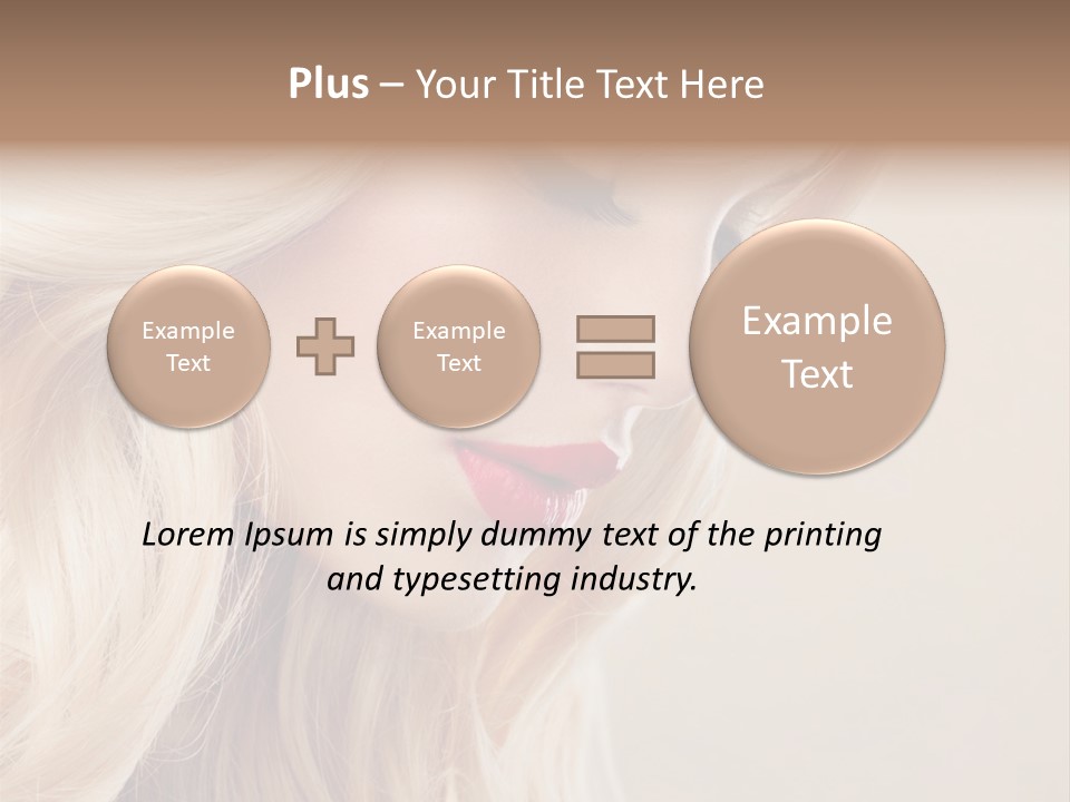 A Woman With Long Blonde Hair And Red Lipstick PowerPoint Template