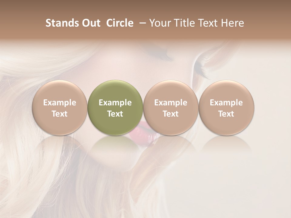 A Woman With Long Blonde Hair And Red Lipstick PowerPoint Template