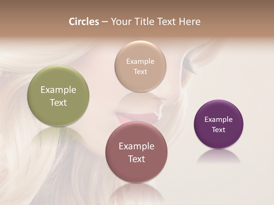 A Woman With Long Blonde Hair And Red Lipstick PowerPoint Template