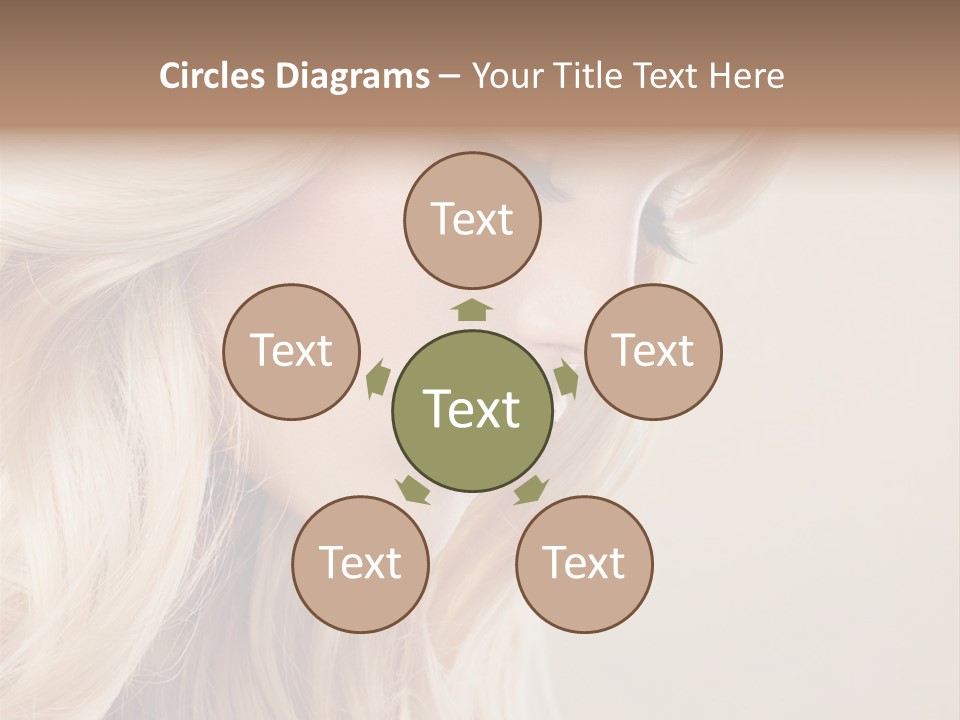 A Woman With Long Blonde Hair And Red Lipstick PowerPoint Template