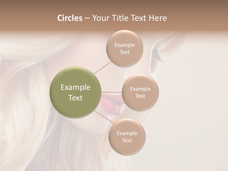 A Woman With Long Blonde Hair And Red Lipstick PowerPoint Template