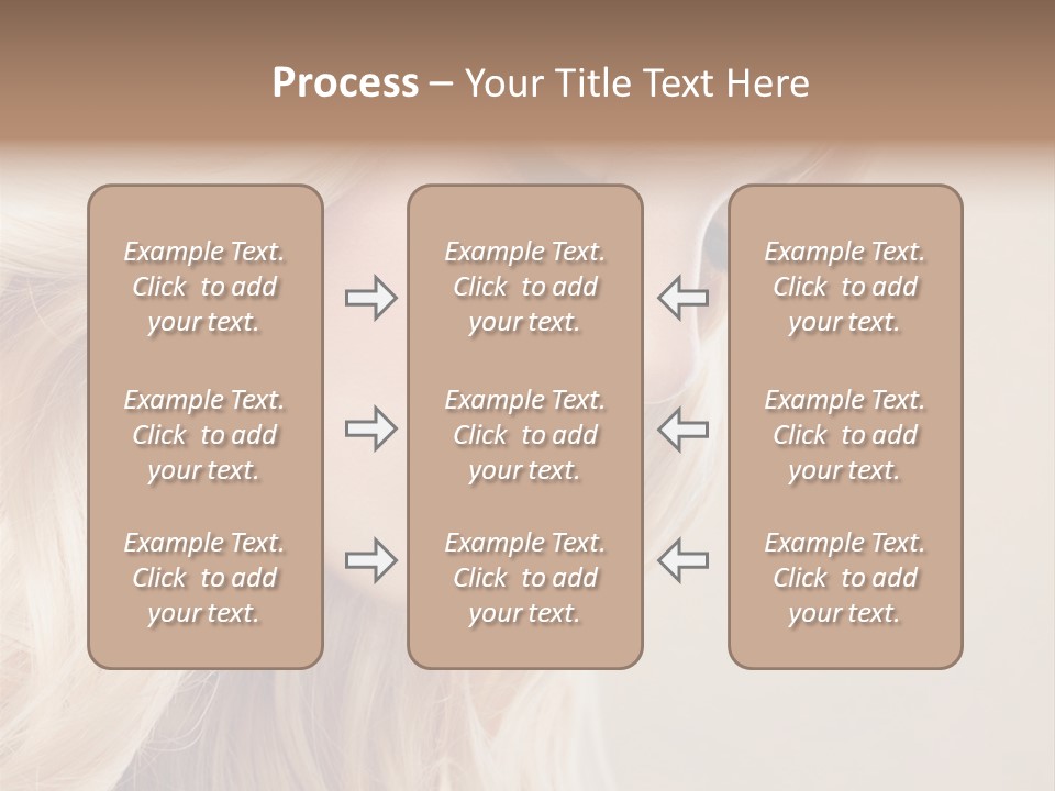 A Woman With Long Blonde Hair And Red Lipstick PowerPoint Template