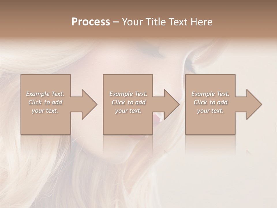 A Woman With Long Blonde Hair And Red Lipstick PowerPoint Template