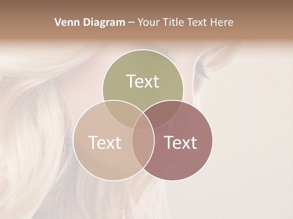 A Woman With Long Blonde Hair And Red Lipstick PowerPoint Template