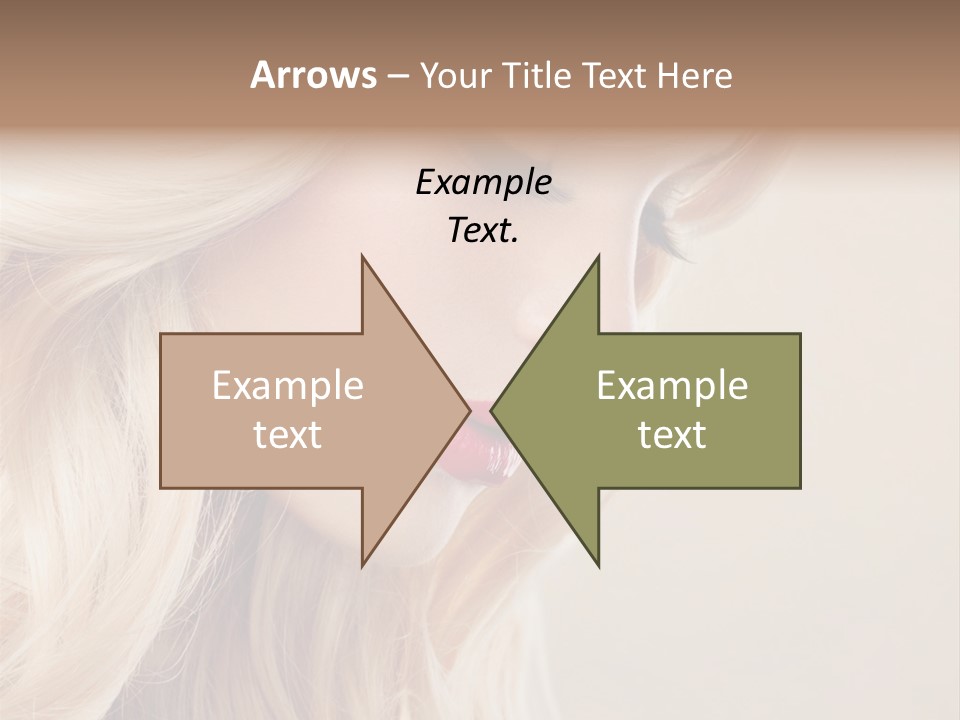 A Woman With Long Blonde Hair And Red Lipstick PowerPoint Template