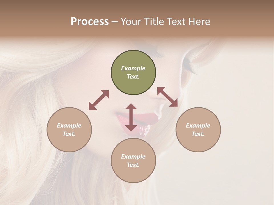 A Woman With Long Blonde Hair And Red Lipstick PowerPoint Template