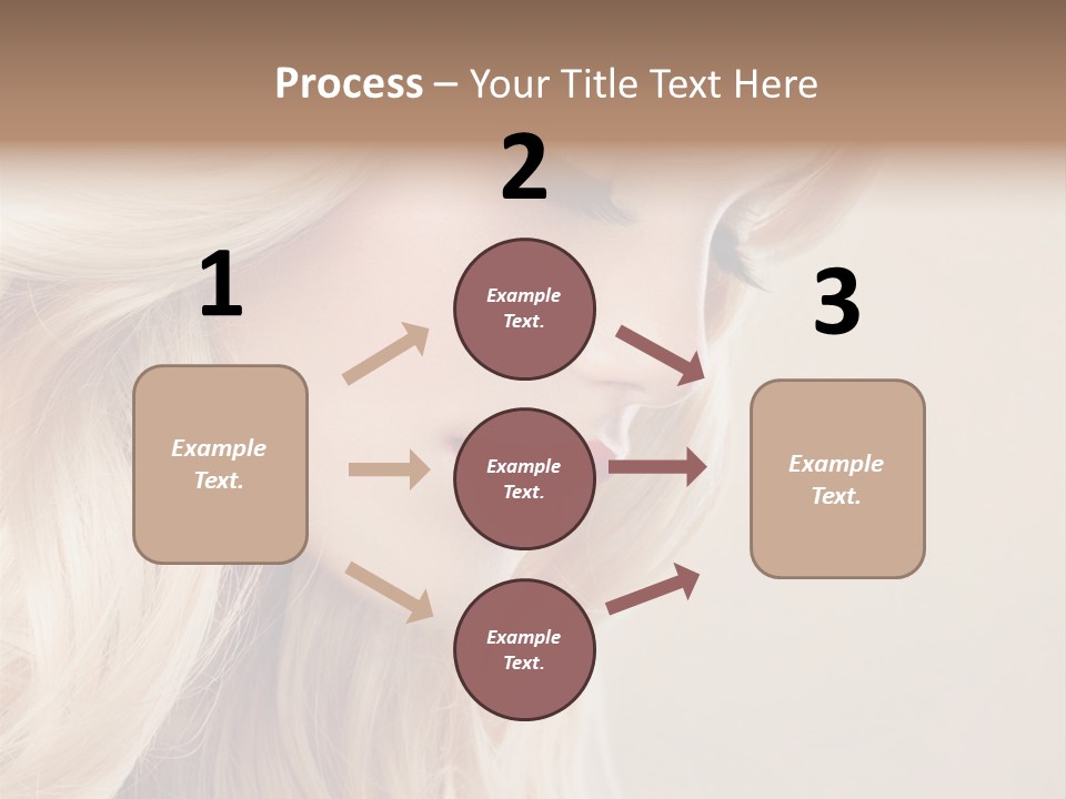 A Woman With Long Blonde Hair And Red Lipstick PowerPoint Template