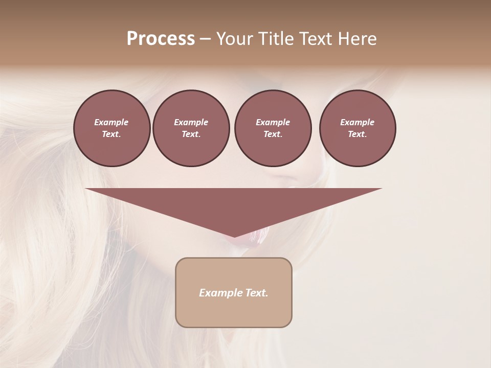 A Woman With Long Blonde Hair And Red Lipstick PowerPoint Template