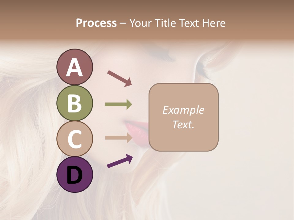 A Woman With Long Blonde Hair And Red Lipstick PowerPoint Template