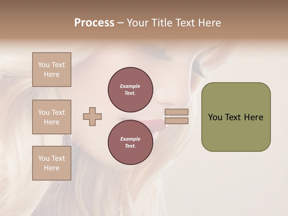 A Woman With Long Blonde Hair And Red Lipstick PowerPoint Template