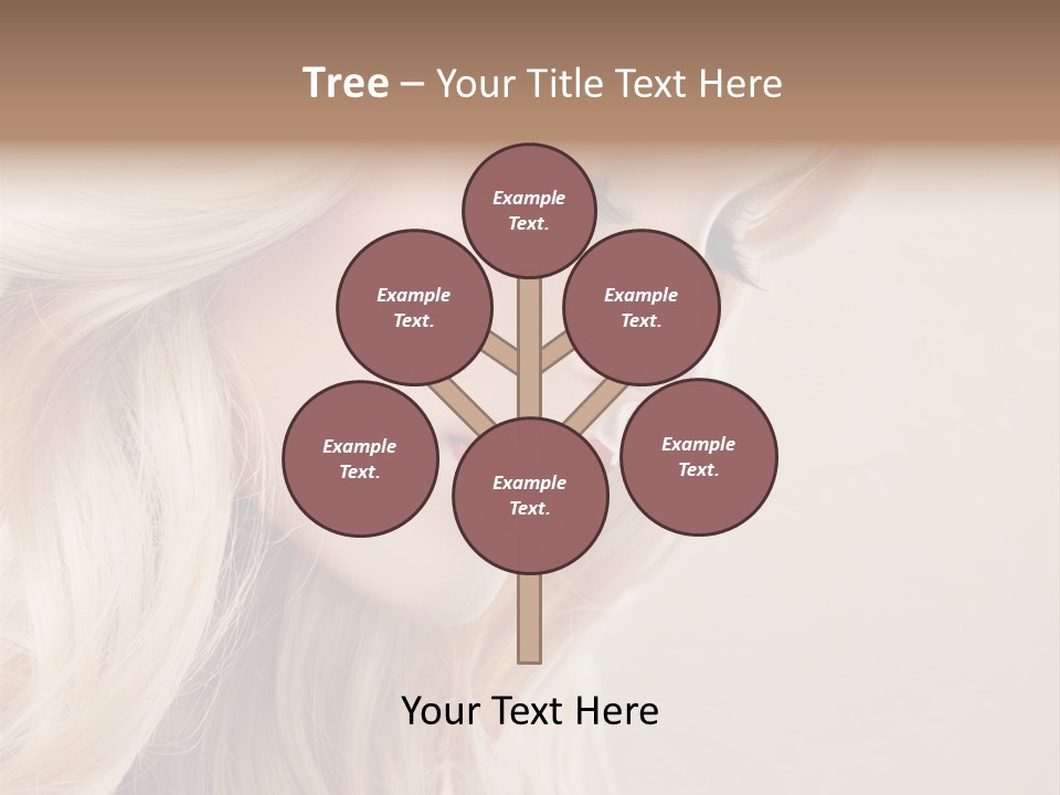A Woman With Long Blonde Hair And Red Lipstick PowerPoint Template