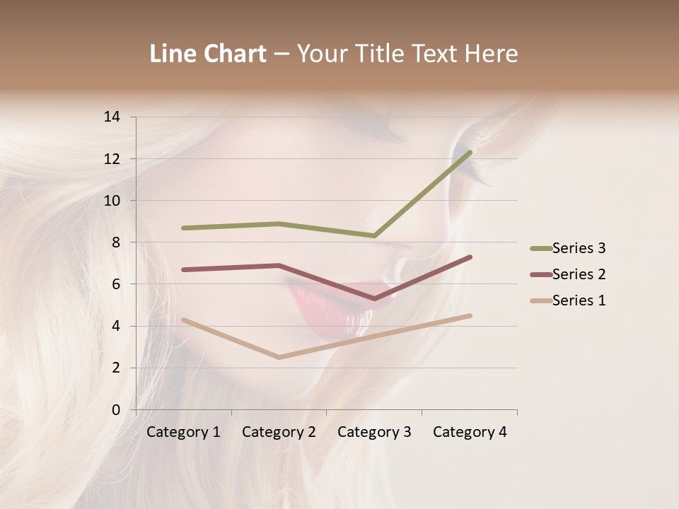 A Woman With Long Blonde Hair And Red Lipstick PowerPoint Template