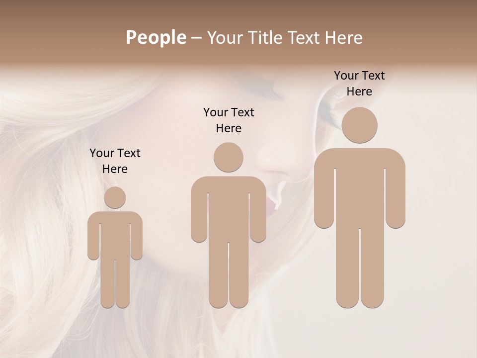 A Woman With Long Blonde Hair And Red Lipstick PowerPoint Template