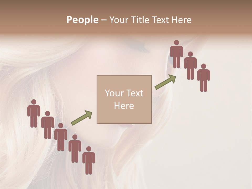 A Woman With Long Blonde Hair And Red Lipstick PowerPoint Template