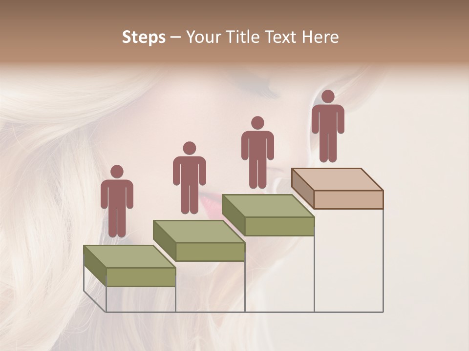 A Woman With Long Blonde Hair And Red Lipstick PowerPoint Template