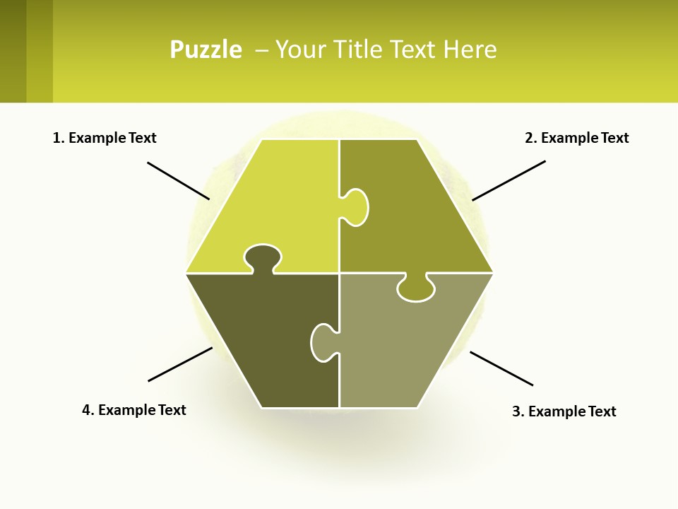 A Yellow Tennis Ball On A White Background PowerPoint Template
