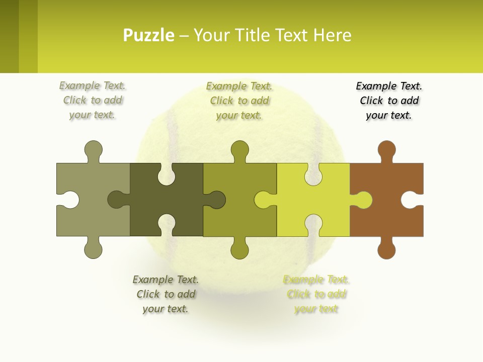 A Yellow Tennis Ball On A White Background PowerPoint Template