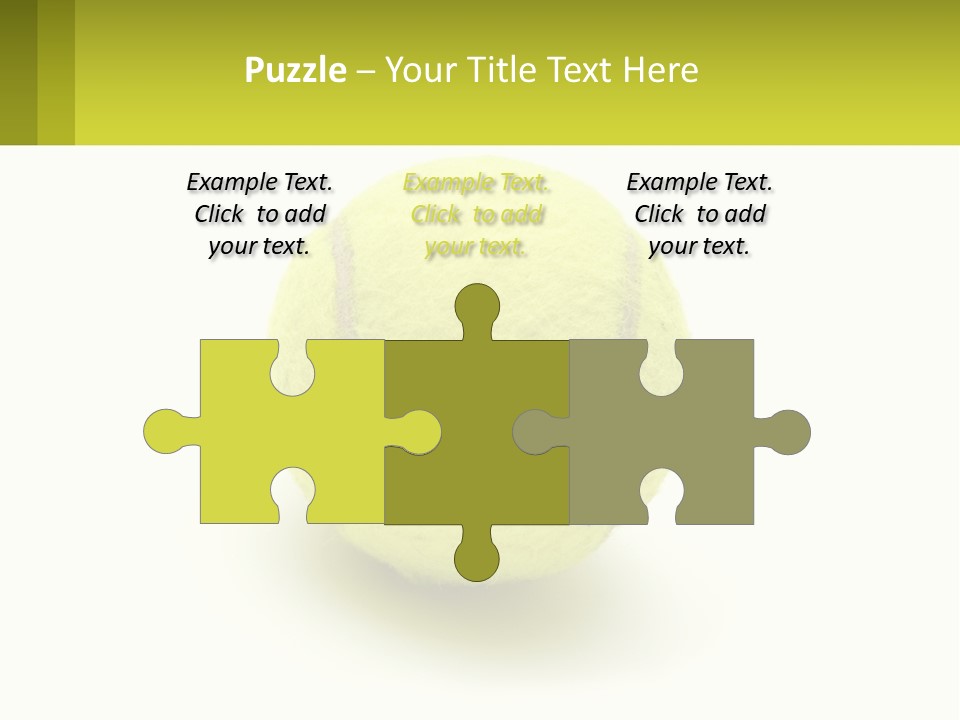 A Yellow Tennis Ball On A White Background PowerPoint Template