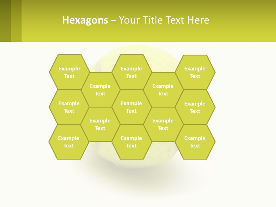 A Yellow Tennis Ball On A White Background PowerPoint Template