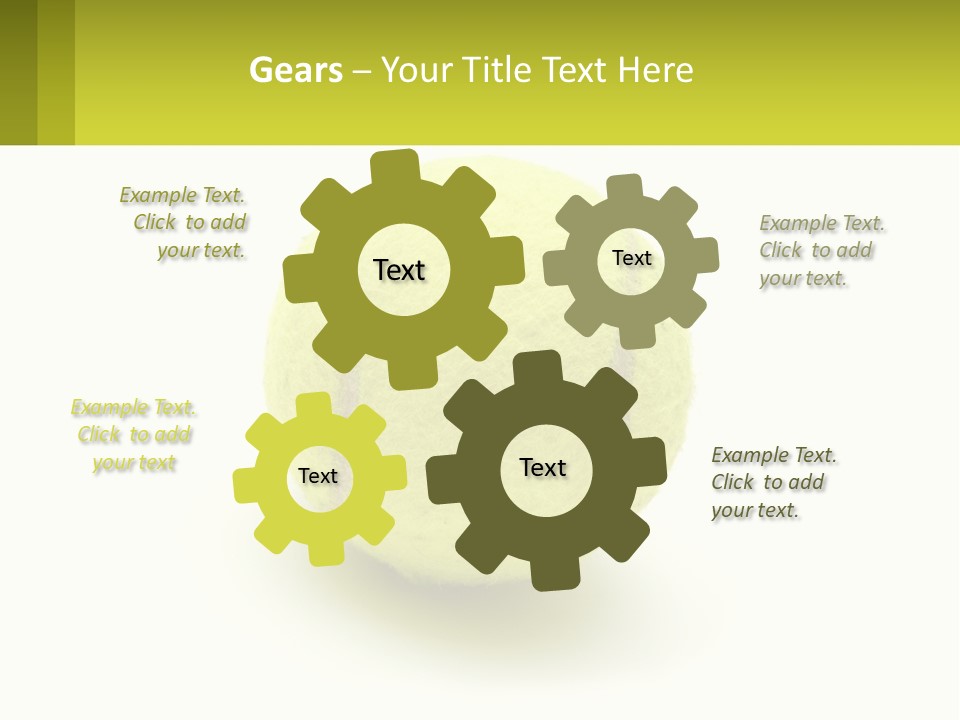 A Yellow Tennis Ball On A White Background PowerPoint Template