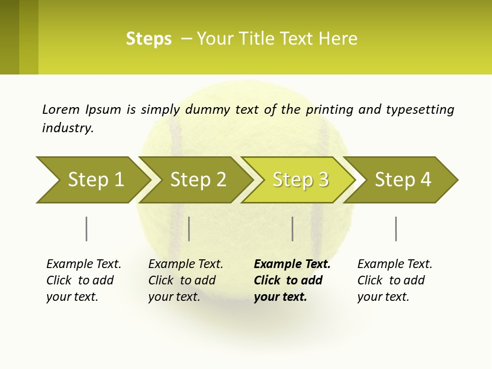 A Yellow Tennis Ball On A White Background PowerPoint Template