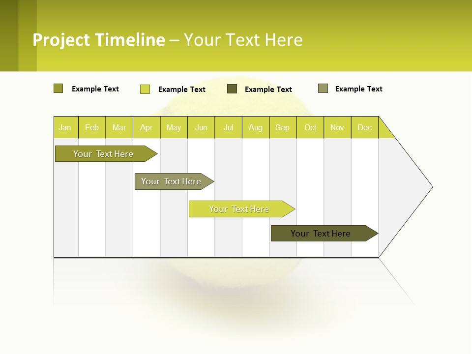 A Yellow Tennis Ball On A White Background PowerPoint Template
