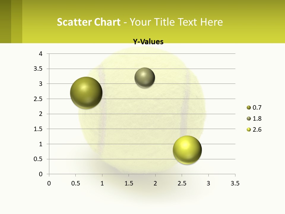 A Yellow Tennis Ball On A White Background PowerPoint Template