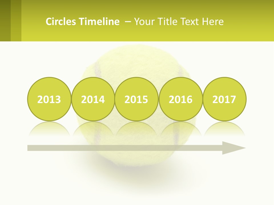 A Yellow Tennis Ball On A White Background PowerPoint Template