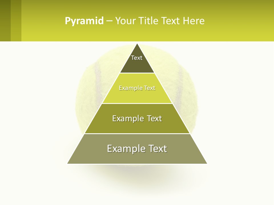 A Yellow Tennis Ball On A White Background PowerPoint Template