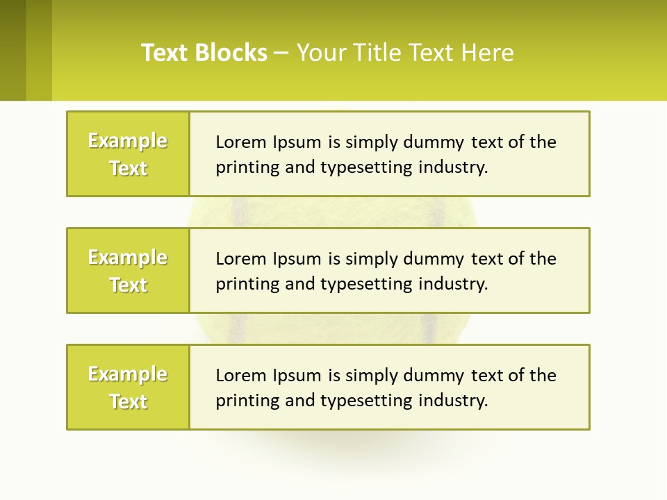 A Yellow Tennis Ball On A White Background PowerPoint Template