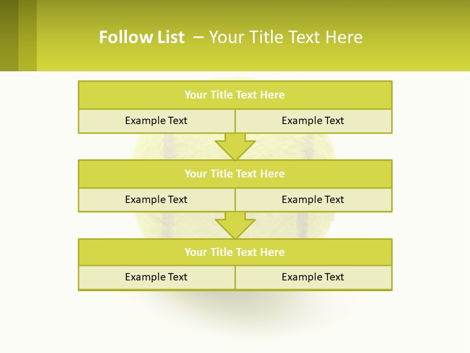 A Yellow Tennis Ball On A White Background PowerPoint Template
