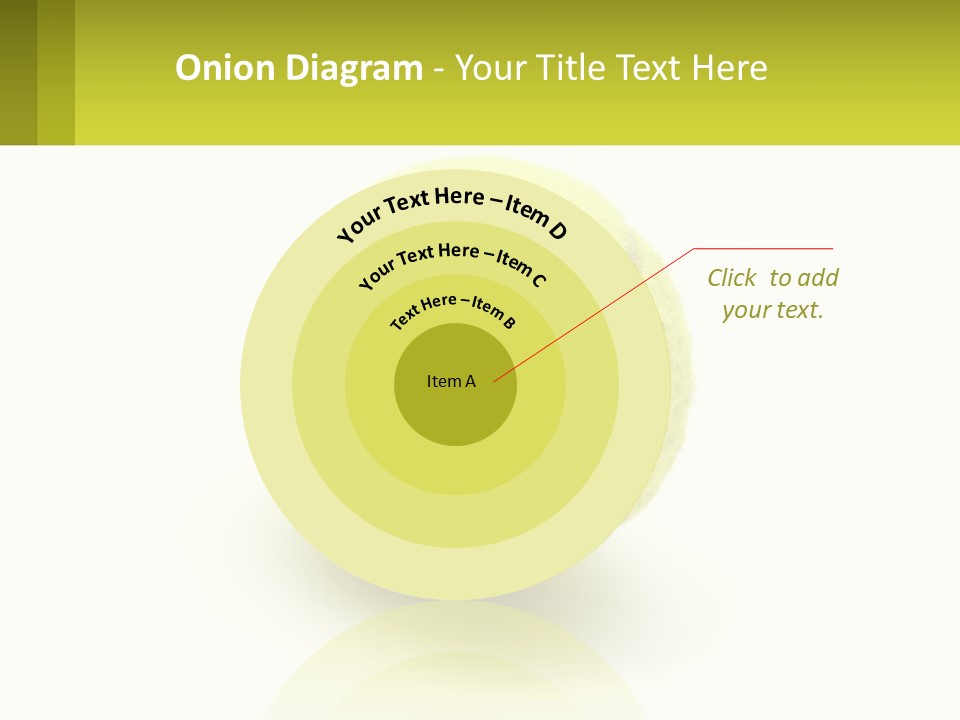 A Yellow Tennis Ball On A White Background PowerPoint Template