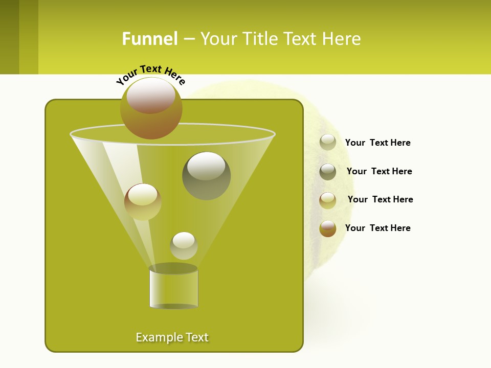 A Yellow Tennis Ball On A White Background PowerPoint Template