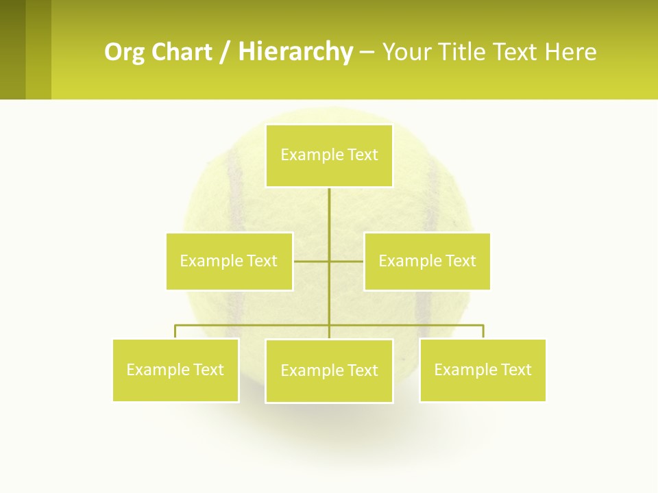 A Yellow Tennis Ball On A White Background PowerPoint Template